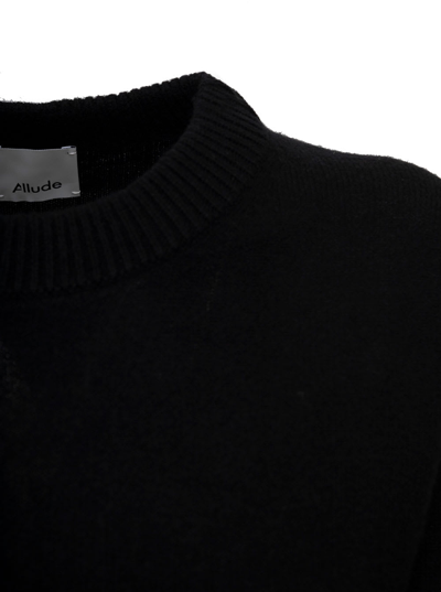Shop Allude Black Sweater In Knittted Cashmere Blend  Woman