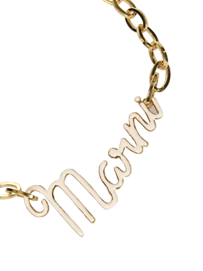 Shop Marni Logo Chain Necklace