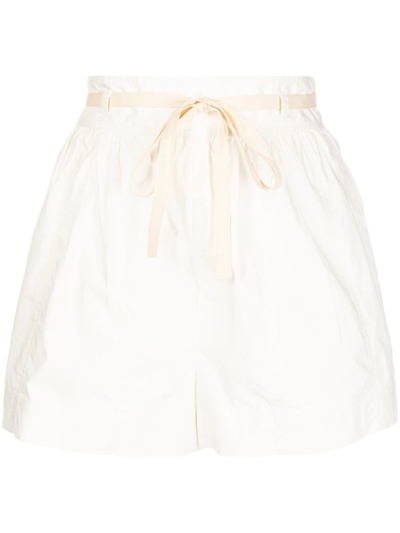 Shop Ulla Johnson Anela Drawstring Shorts In White