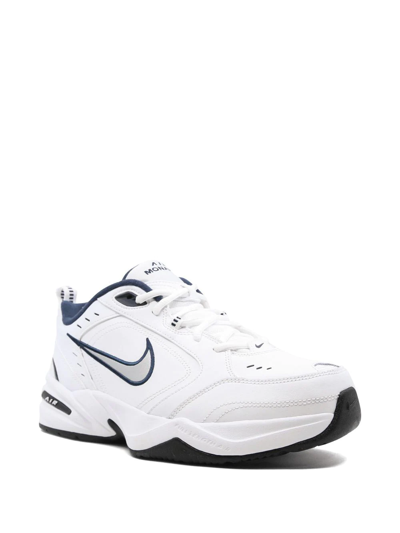 Shop Nike Air Monarch Iv (4e) "whitw/metallic Silver" Sneakers In White