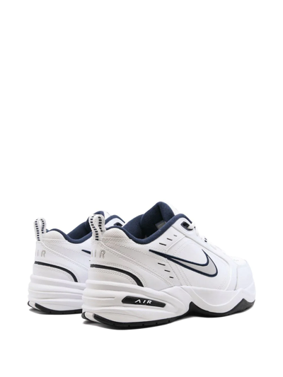 Shop Nike Air Monarch Iv (4e) "whitw/metallic Silver" Sneakers In White