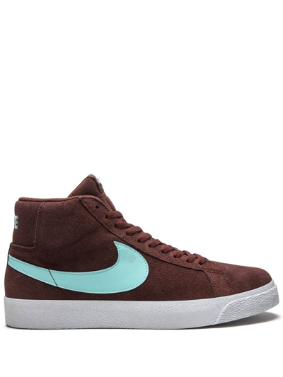 Shop Nike Sb Blazer Mid "mystic Dates/glacier Ice" Sneakers In Red