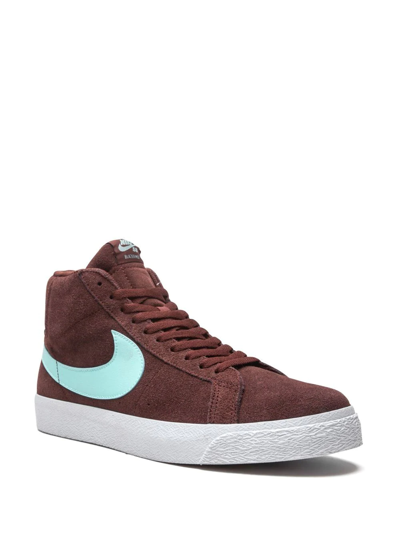 Shop Nike Sb Blazer Mid "mystic Dates/glacier Ice" Sneakers In Red