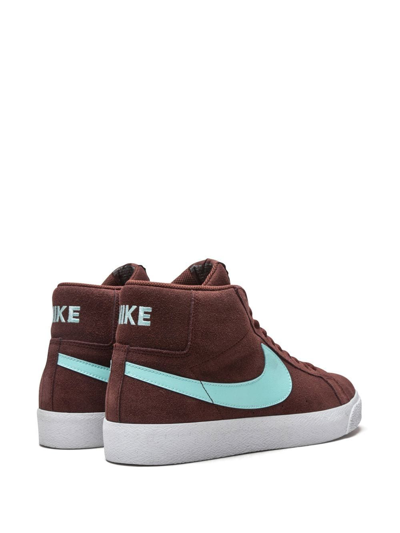 Shop Nike Sb Blazer Mid "mystic Dates/glacier Ice" Sneakers In Red