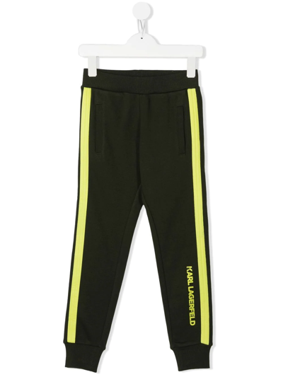 Karl Lagerfeld Logo-print Track Pants In Green