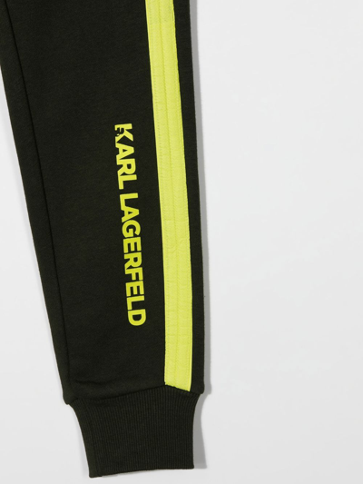 Shop Karl Lagerfeld Logo-print Track Pants In Green