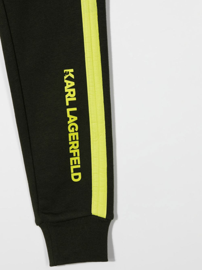 Karl Lagerfeld Logo-print Track Pants In Green
