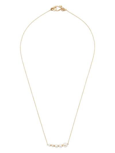 Sophie Bille Brahe 14kt Yellow Gold Lune Grand Pearl Necklace In Gold