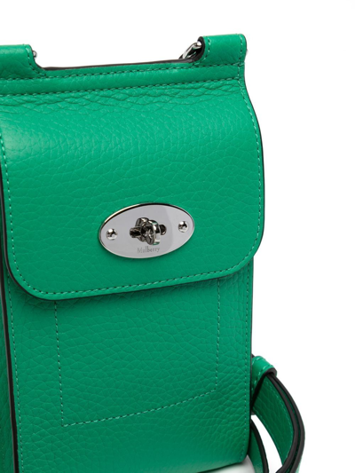 Shop Mulberry Foldover Leather Shoulder Bag In Green