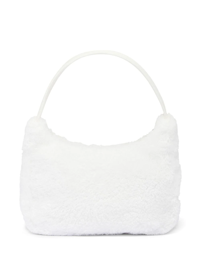 Shop Prada Re-edition 2000 Terry-effect Mini Bag In White