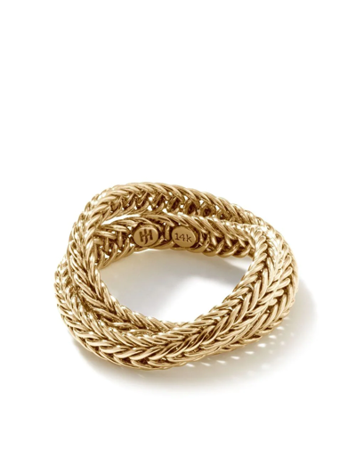 John Hardy Kami 14k Yellow Gold Interlocked Chain Ring In Gold