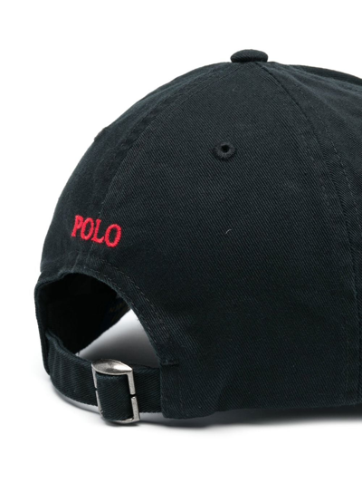 Shop Ralph Lauren Embroidered-logo Cap In Black