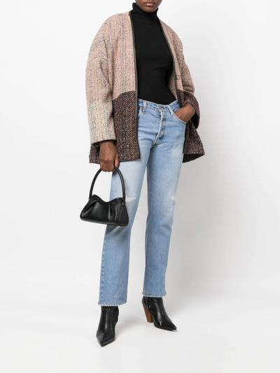 Re/done Loose High-rise Straight Jeans In Blue
