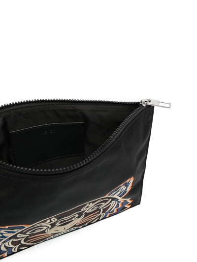 Shop Kenzo Logo-print Clutch Bag In Black