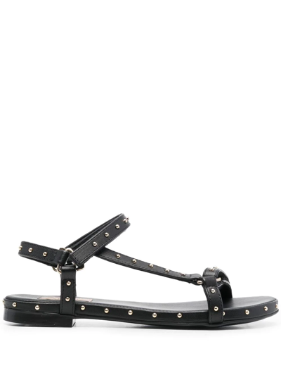 Shop Agl Attilio Giusti Leombruni Stud-detailing Open-toe Sandals In Black