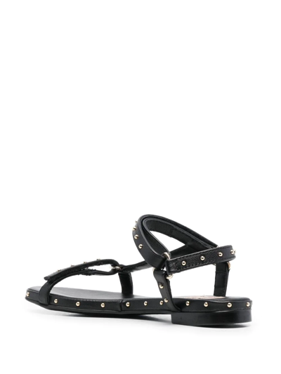Shop Agl Attilio Giusti Leombruni Stud-detailing Open-toe Sandals In Black