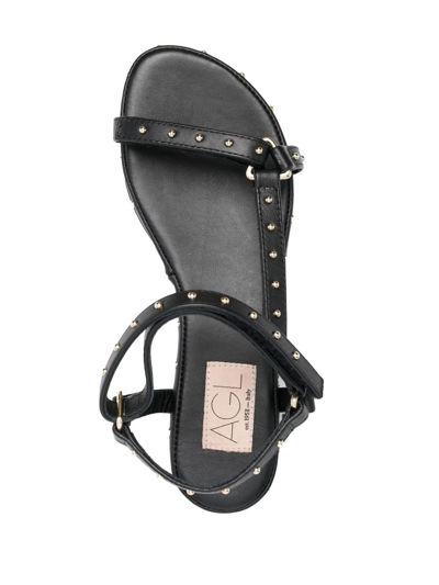 Shop Agl Attilio Giusti Leombruni Stud-detailing Open-toe Sandals In Black