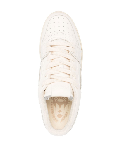Enterprise Japan Milk Leather Ej Rocket Low-top Sneakers In Neutrals