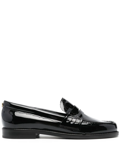 Shop Golden Goose High-shine Penny-slot Loafers In Black