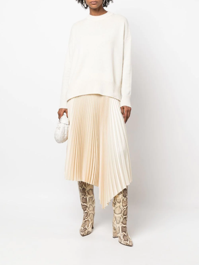 Jil Sander Roll-neck Virgin Wool Jumper In Neutrals