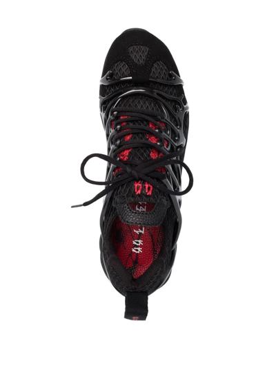 44 Label Group Mesh-panelled Low-top Sneakers In Black