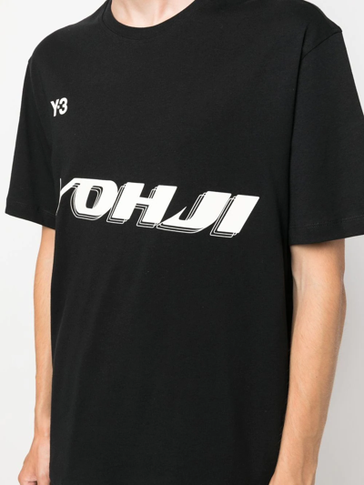 Shop Y-3 Logo Print T-shirt In Black