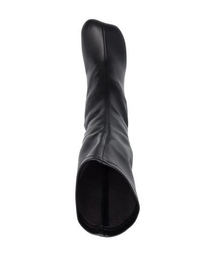 Shop Mm6 Maison Margiela Anatomic 70mm Leather Boots In Black