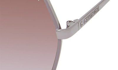 Kenneth Cole Geometric 60mm Sunglasses In Gold / Gradient Smoke