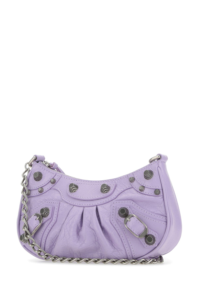 Shop Balenciaga Lilac Leather Le Cagole Mini Handbag Nd  Donna Tu