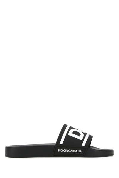 Schrijft een rapport Bedreven Kleverig Dolce & Gabbana Slippers-41 Nd Male In Black | ModeSens
