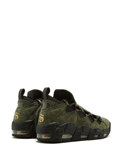 Shop Nike Air More Money Qs "us Dollar" Sneakers In Green