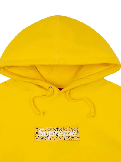 Supreme Bandana Box-logo Hoodie In Yellow | ModeSens
