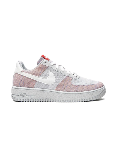 Shop Nike Air Force 1 Crater Flyknit Sneakers In Grey