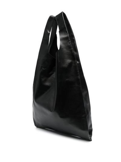 Necklet Omtrek elke dag Jil Sander Market Leather Tote Bag In Black | ModeSens