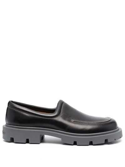 Shop Maison Margiela Lug-sole Chunky Loafers In Black
