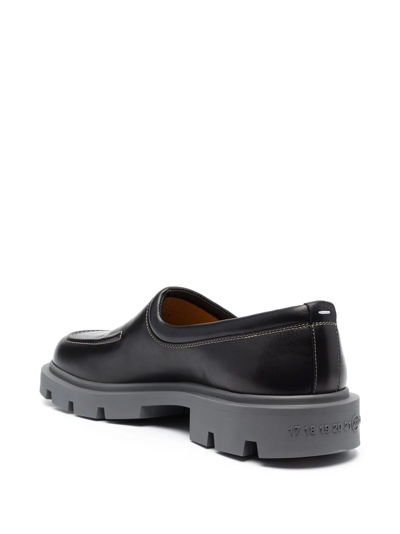 Shop Maison Margiela Lug-sole Chunky Loafers In Black