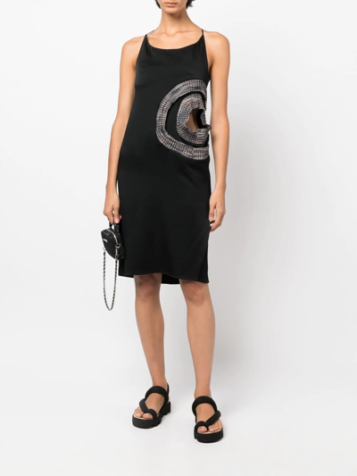 Shop Kiko Kostadinov Bruni Contrast-panel Dress In Black