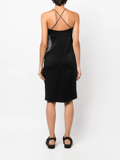 Shop Kiko Kostadinov Bruni Contrast-panel Dress In Black