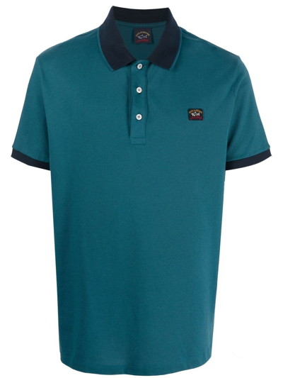Shop Paul & Shark Logo-patch Polo Shirt In Blue