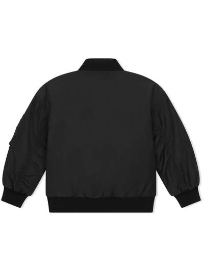 Dolce & Gabbana Logo-tag Bomber Jacket In Black