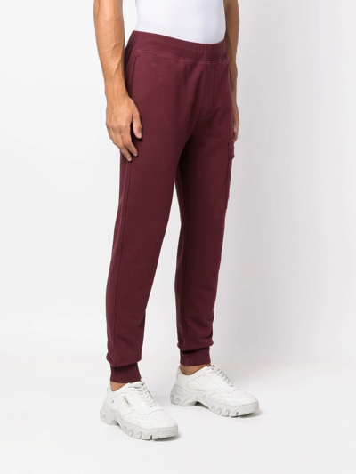 Shop C.p. Company Logo-patch Track Pants In Red