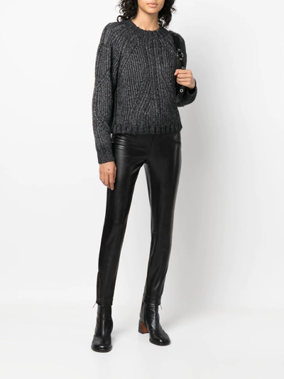 Shop Michael Michael Kors Skinny-cut Five-pocket Trousers In Black