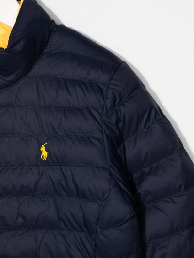 Shop Ralph Lauren Terra Embroidered-logo Bomber Jacket In Blue