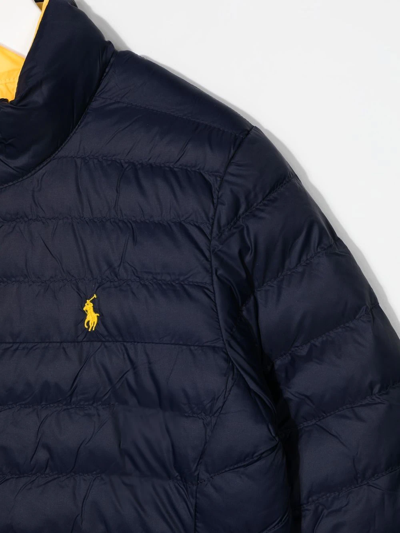Polo Ralph Lauren Terra Embroidered-logo Bomber Jacket In Blue