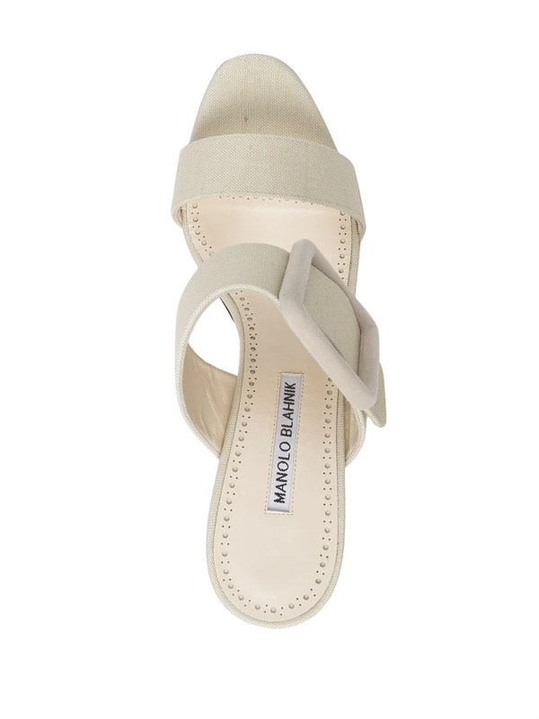 70mm Gable Viscose & Linen Mules
