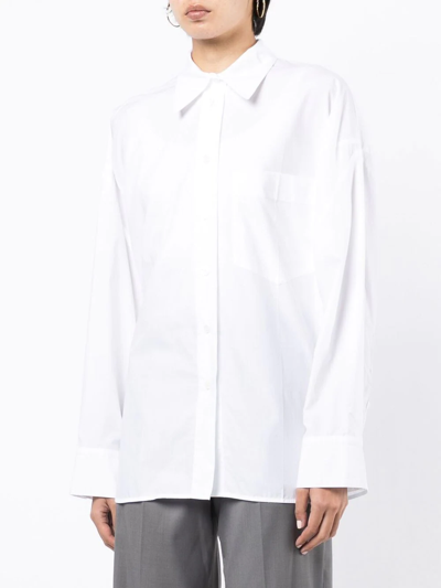 Shop Low Classic Classic Button-up Shirt In White