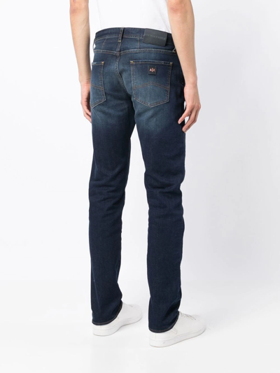 Shop Armani Exchange Straight-leg Jeans In Blue