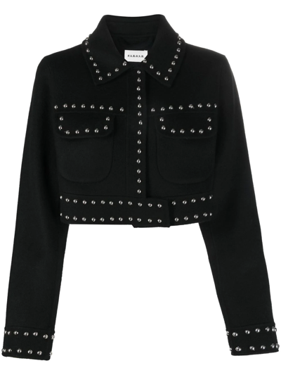 P.A.R.O.S.H STUDDED CROPPED JACKET 