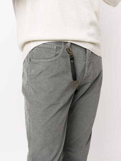 Shop Incotex Straight-leg Trousers In Grey