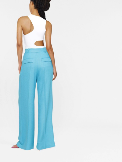 Shop Giuseppe Di Morabito High-waisted Palazzo Trousers In Blue